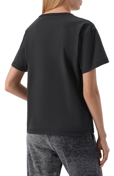 Хлопковая футболка DIESEL черного цвета по цене 10550 руб., арт. A20399/0JMBB, фото 4 Хлопковая футболка DIESEL, арт. A20399/0JMBB, фото 4