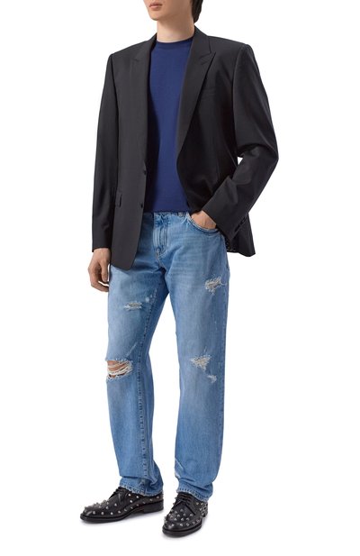 Хлопковая футболка PHILIPP PLEIN синего цвета по цене 43950 руб., арт. SAFC MTK8843 PJY002N, фото 2 Хлопковая футболка PHILIPP PLEIN, арт. SAFC MTK8843 PJY002N, фото 2