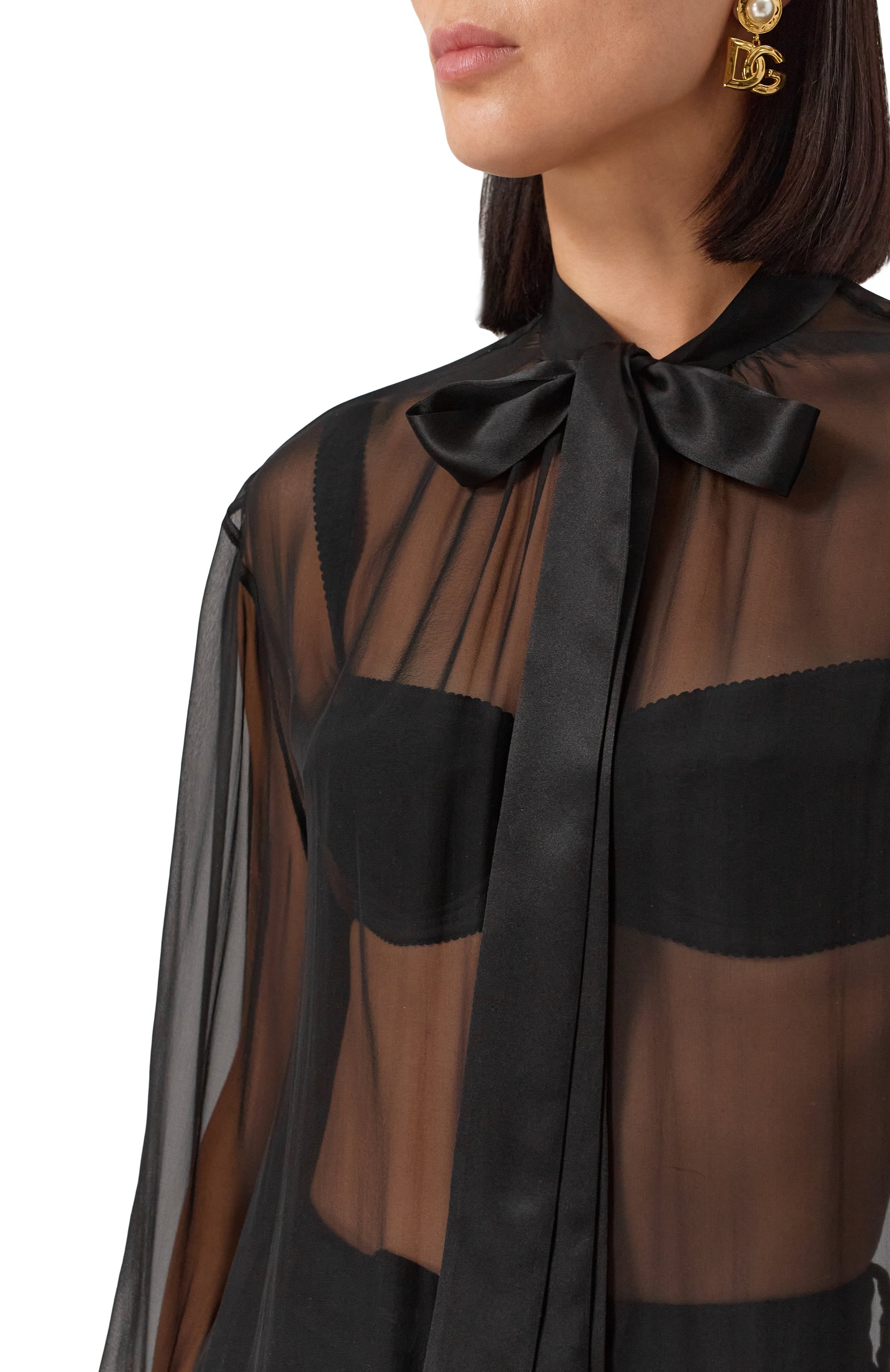 Шелковая блузка DOLCE & GABBANA, арт. F5S81T/FU1AT, фото 5