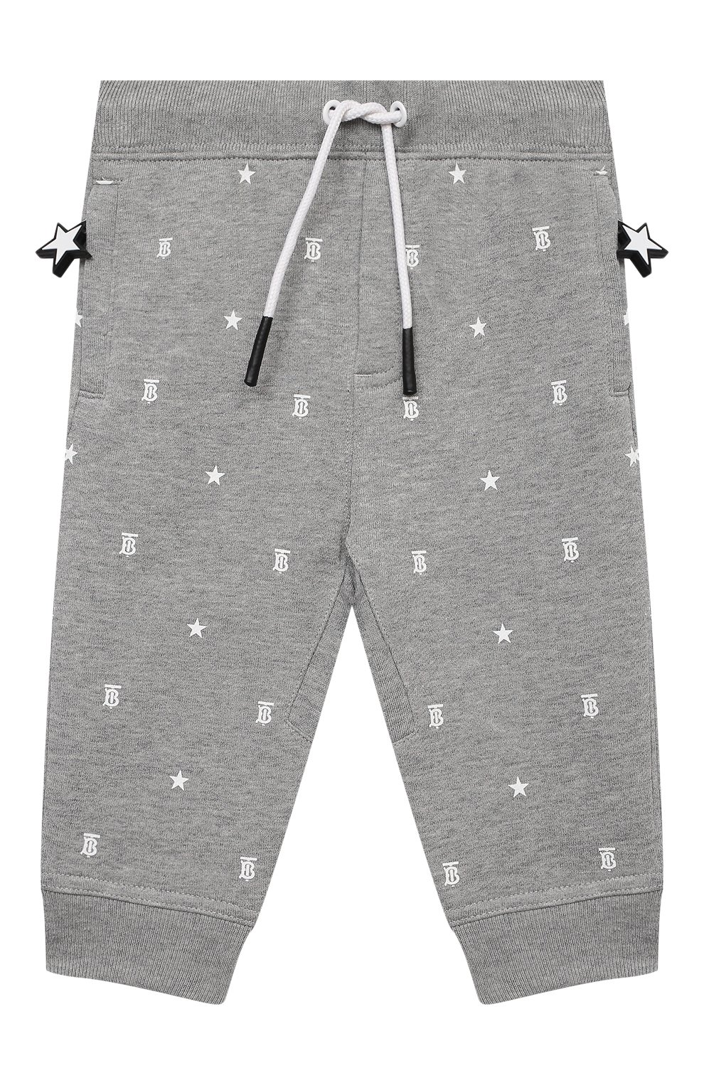 Хлопковые джоггеры BURBERRY серого цвета по цене 15450 руб., арт. 8038507, фото 1 Хлопковые джоггеры BURBERRY, арт. 8038507, фото 1