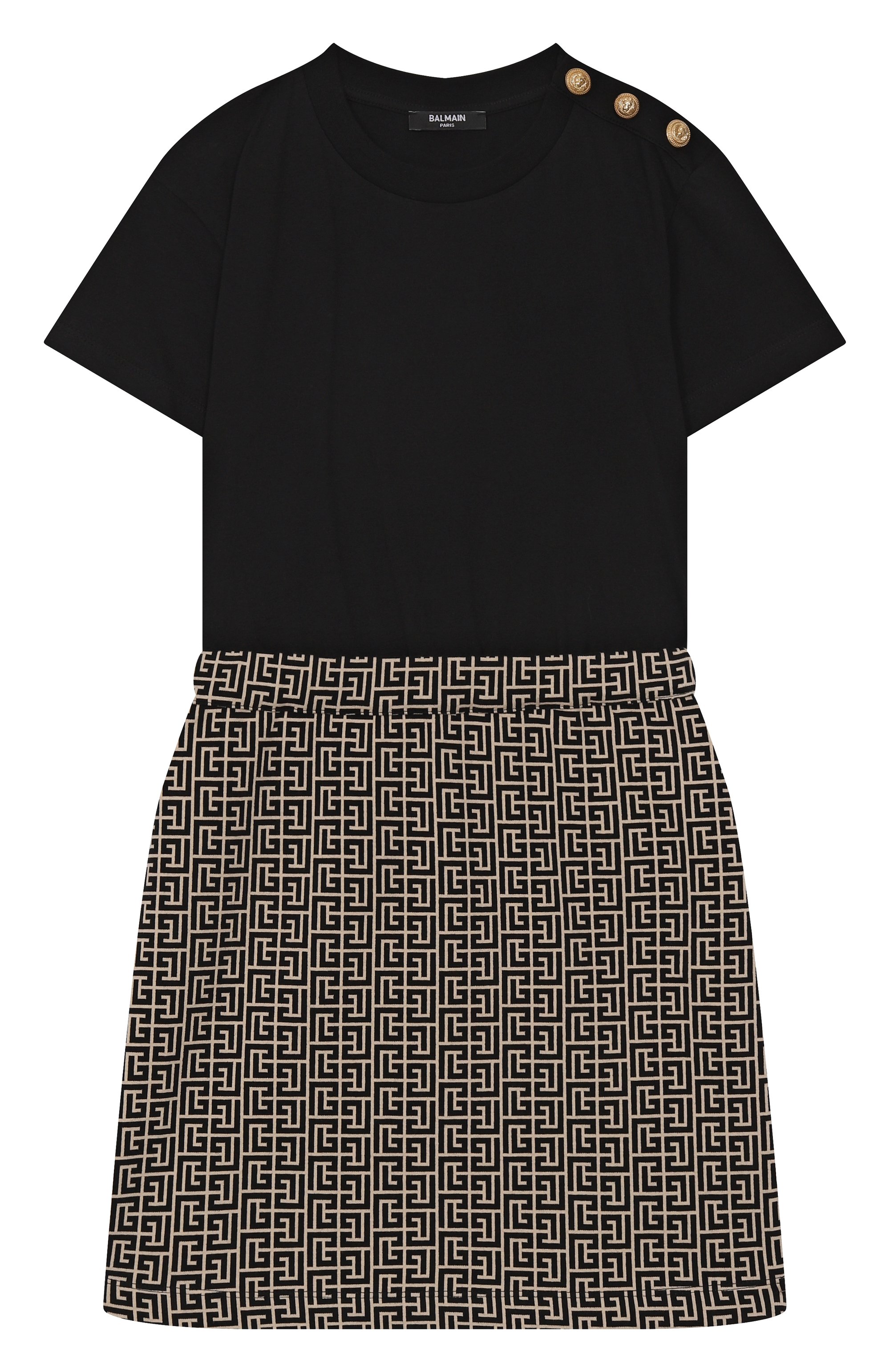 Хлопковое платье BALMAIN, арт. BX1A21, фото 1