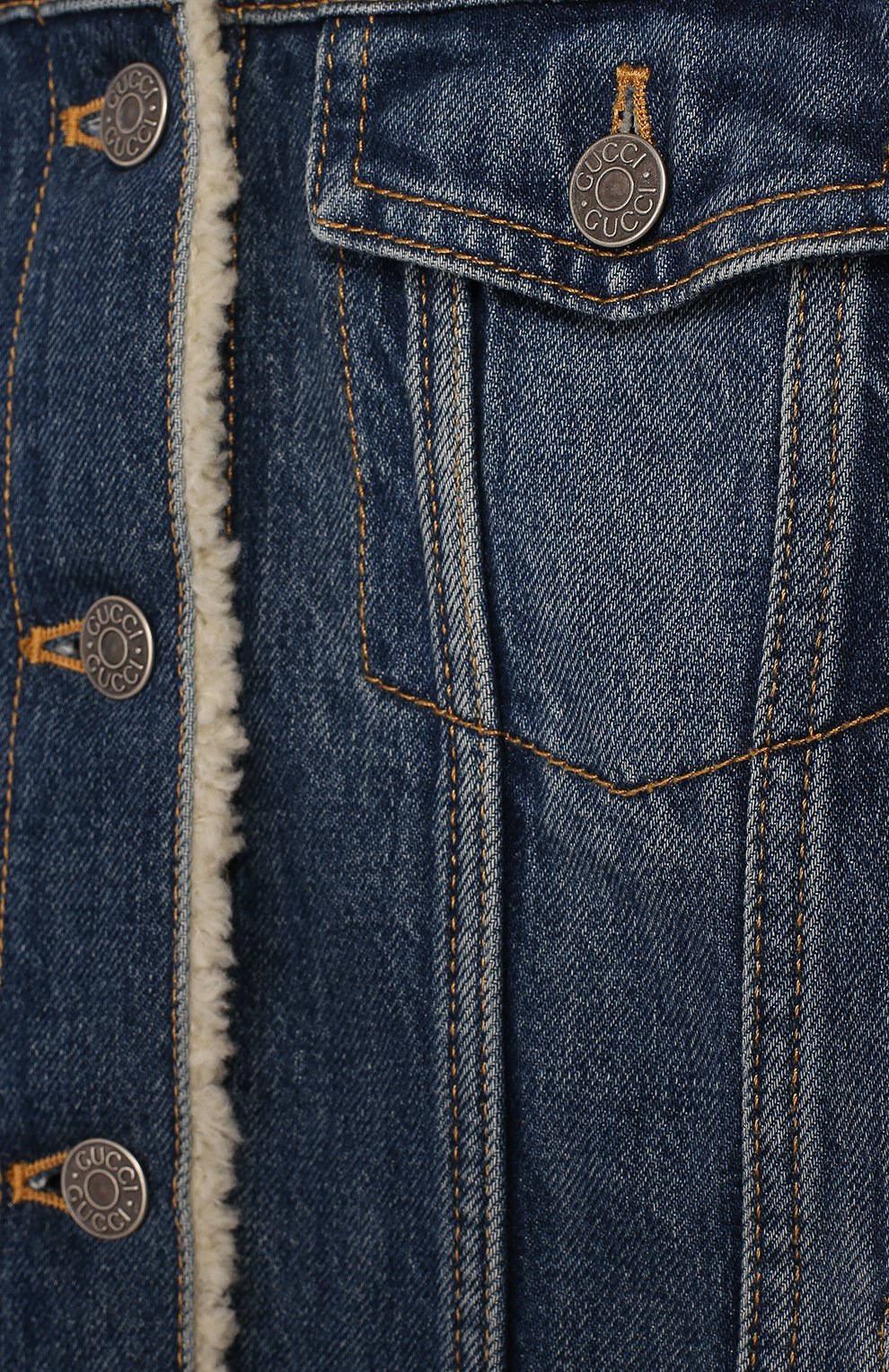 Джинсовая куртка с вышивкой и декоративной отделкой GUCCI, арт. 519727/XRB26, фото 3