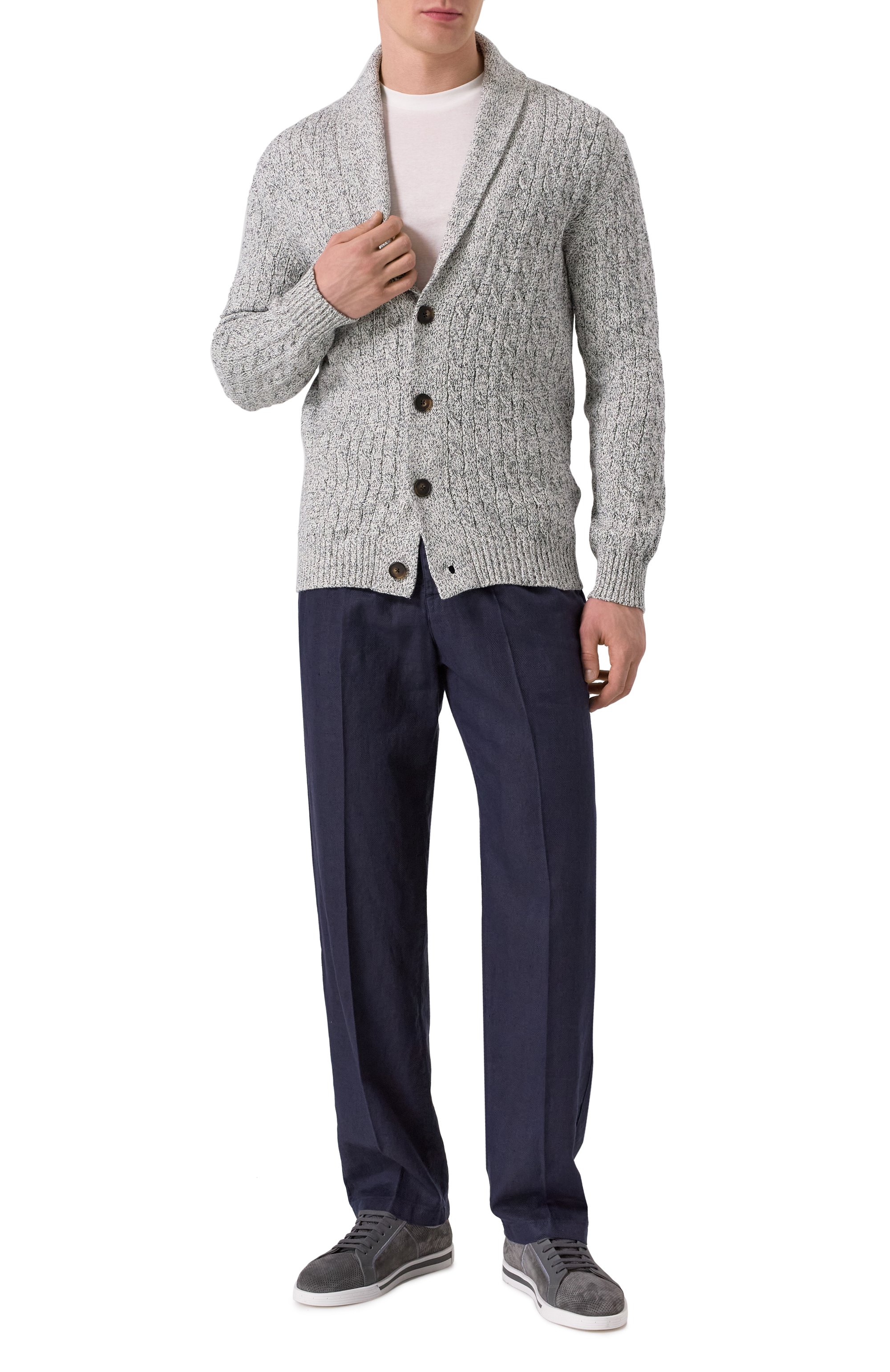 Брюки изо льна и хлопка KITON, арт. UPR003LK0636F19, фото 2