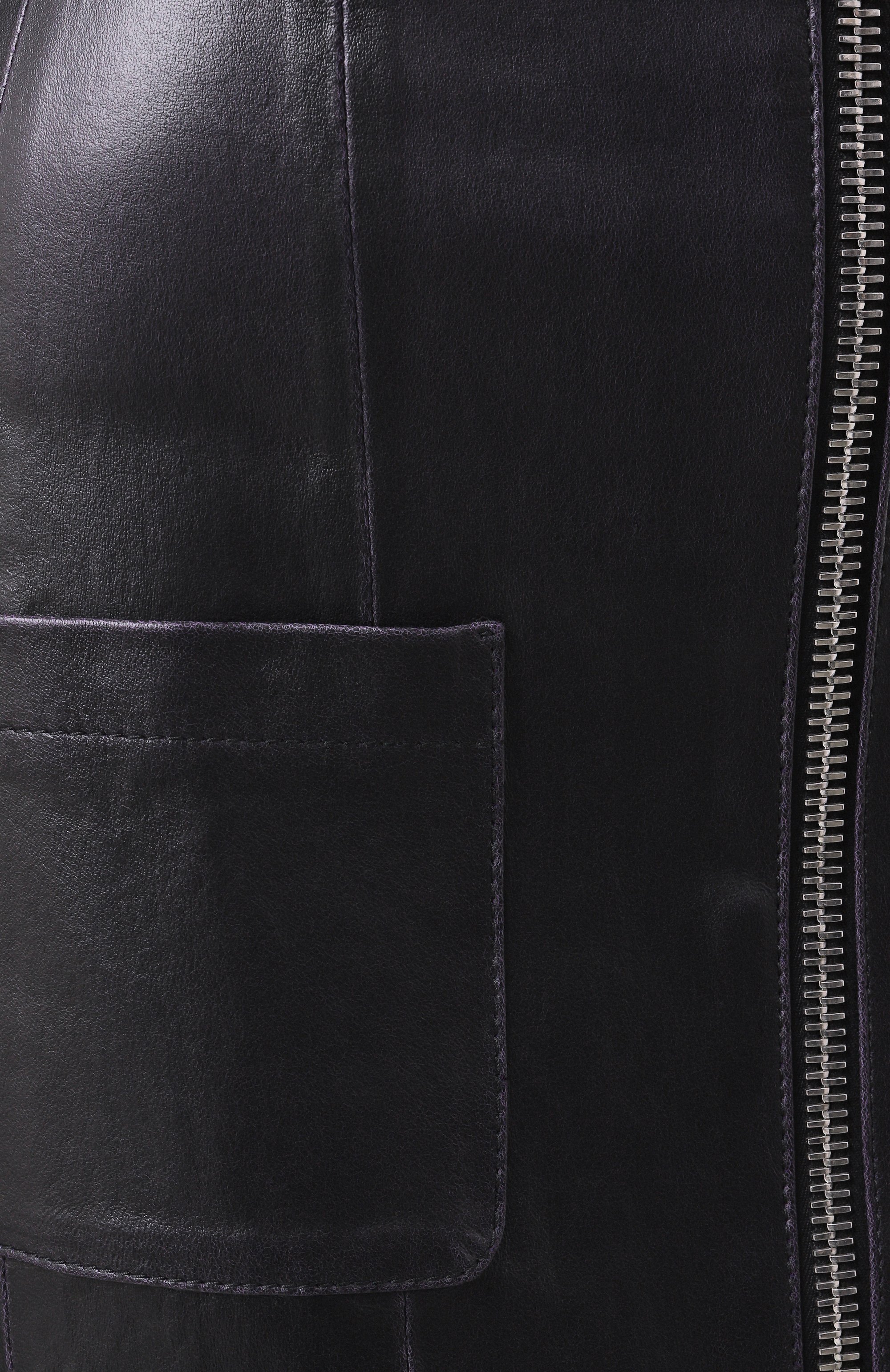 Кожаный жакет THE ATTICO темно-фиолетового цвета по цене 351500 руб., арт. 247WCG77, фото 6 Кожаный жакет THE ATTICO, арт. 247WCG77, фото 6