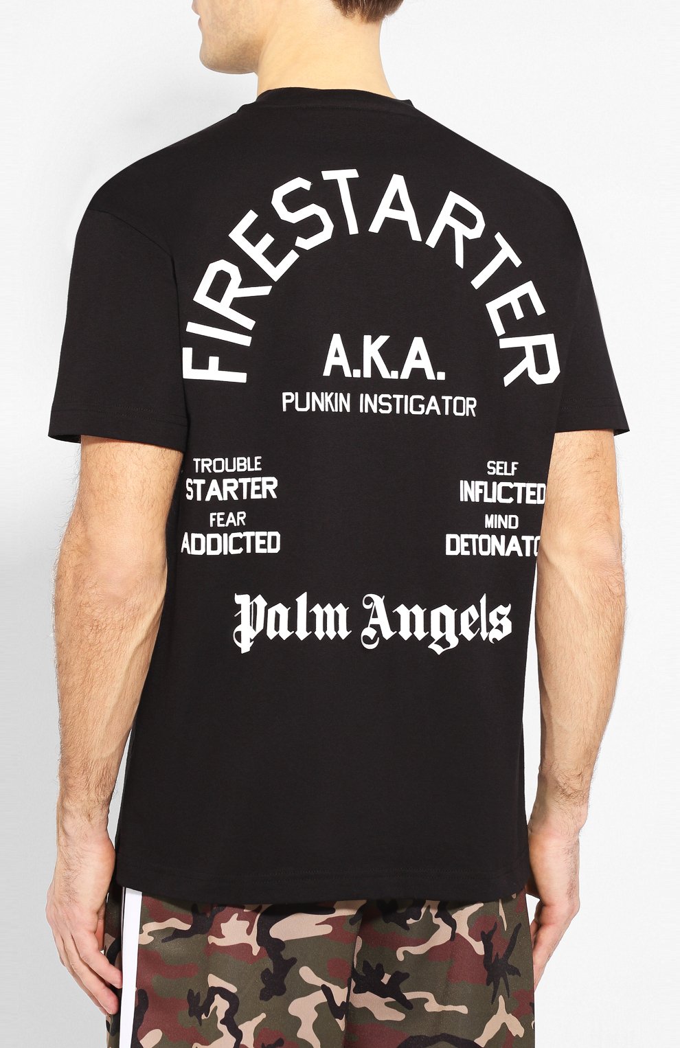 Хлопковая футболка PALM ANGELS, арт. PMAA001R204130341088, фото 4