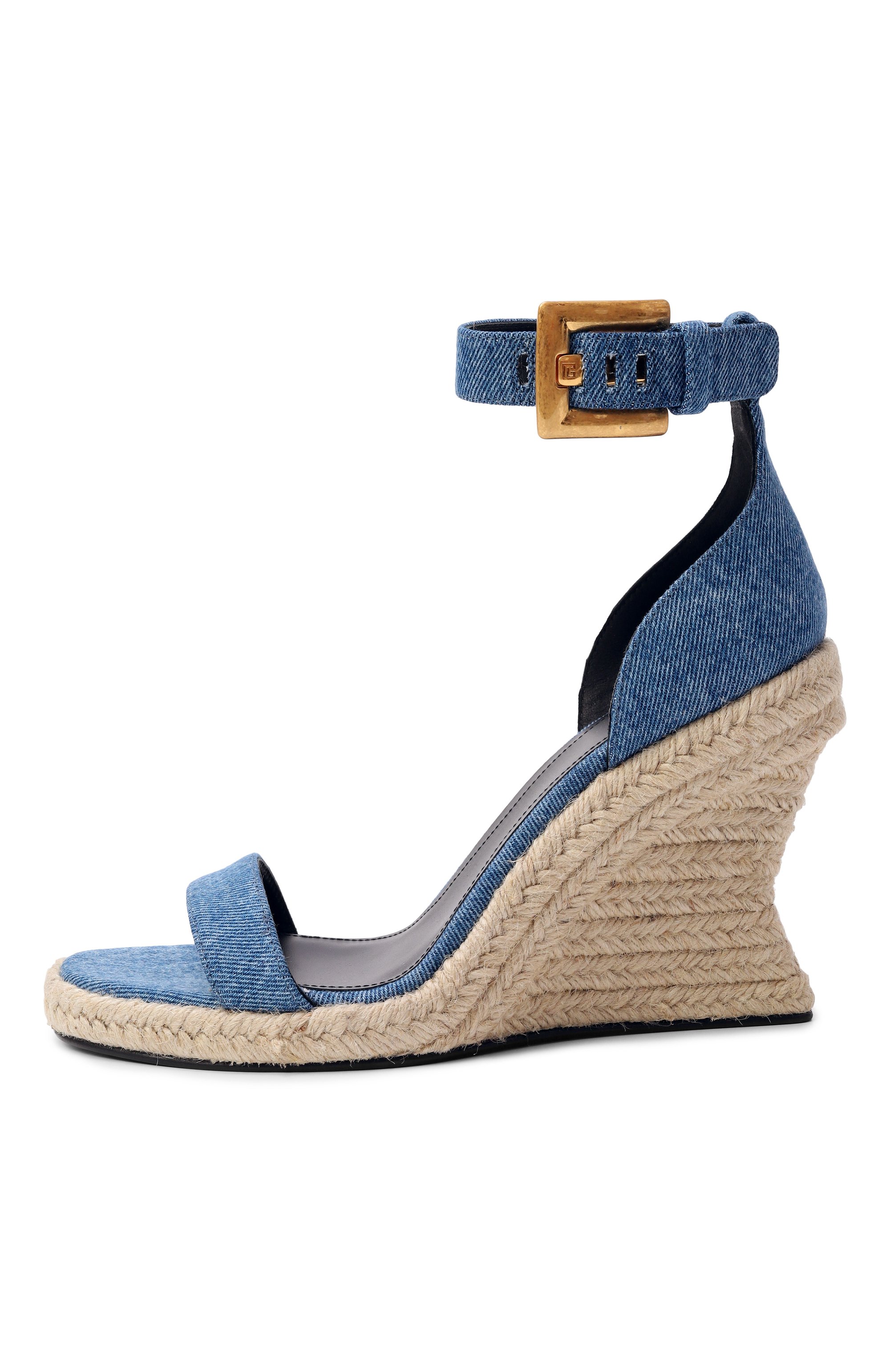 Текстильные босоножки anthem 95 BALMAIN, арт. GN4UH225/TDMS, фото 4