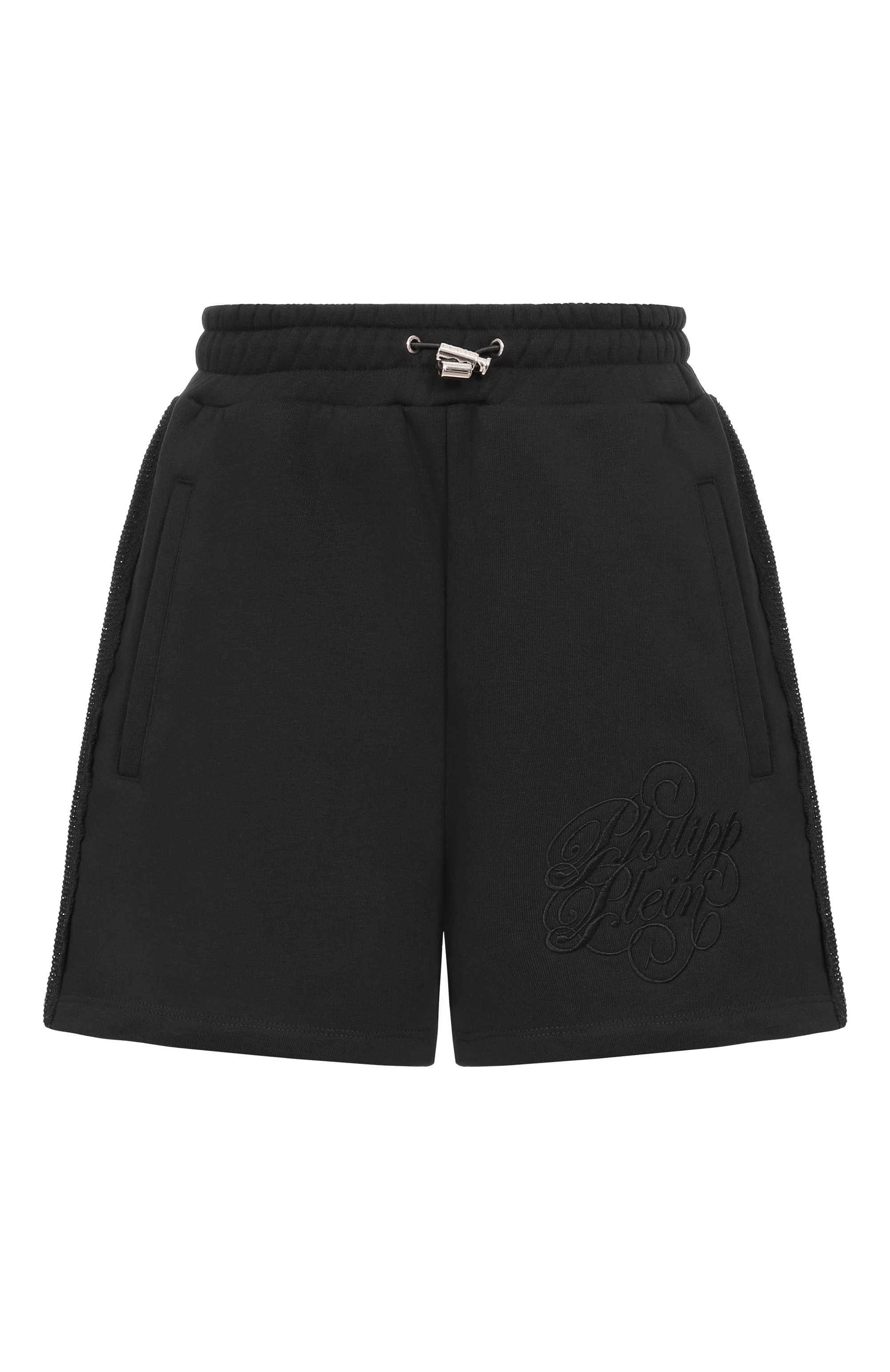 Хлопковые шорты PHILIPP PLEIN черного цвета по цене 63300 руб., арт. SAFC WJT2201 PTE003N, фото 1 Хлопковые шорты PHILIPP PLEIN, арт. SAFC WJT2201 PTE003N, фото 1