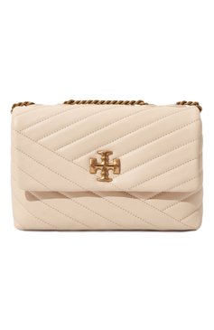 Женская сумка kira TORY BURCH кремвого цвета, арт. 90452 | Фото 1 (Материал: Натуральная кожа; Материал сплава: Проставлено; Ремень/цепочка: На ремешке; Драгоценные камни: Проставлено; Размер: small)