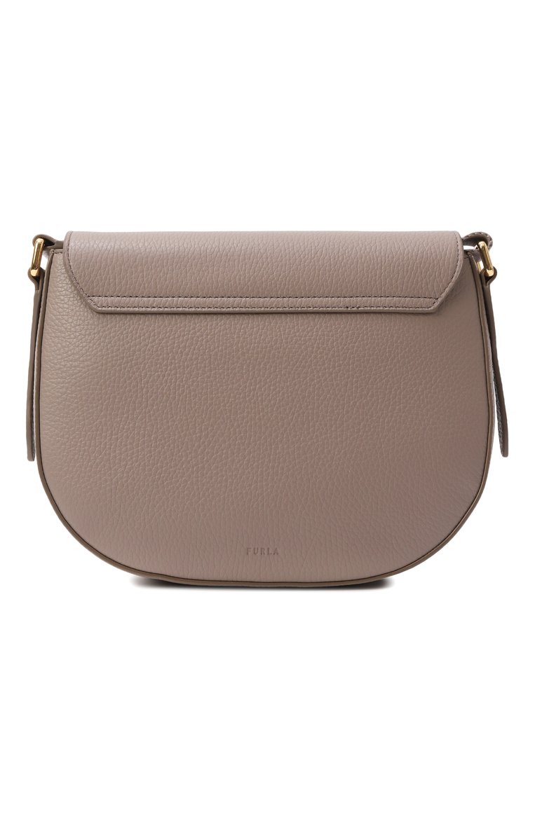 Женская сумка furla lotus small FURLA светло-коричневого цвета, арт. WB01605/BX0356 | Фото 6 (Автоматизация ТО: Проставлено; Автоматизация состава: Проставлено; Ремень/цепочка: На ремешке; Материал: Натуральная кожа; Размер: small)