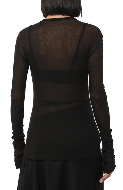 Хлопковый лонгслив ANN DEMEULEMEESTER, арт. 2402-W-JTS12-35-FA434-099, фото 4
