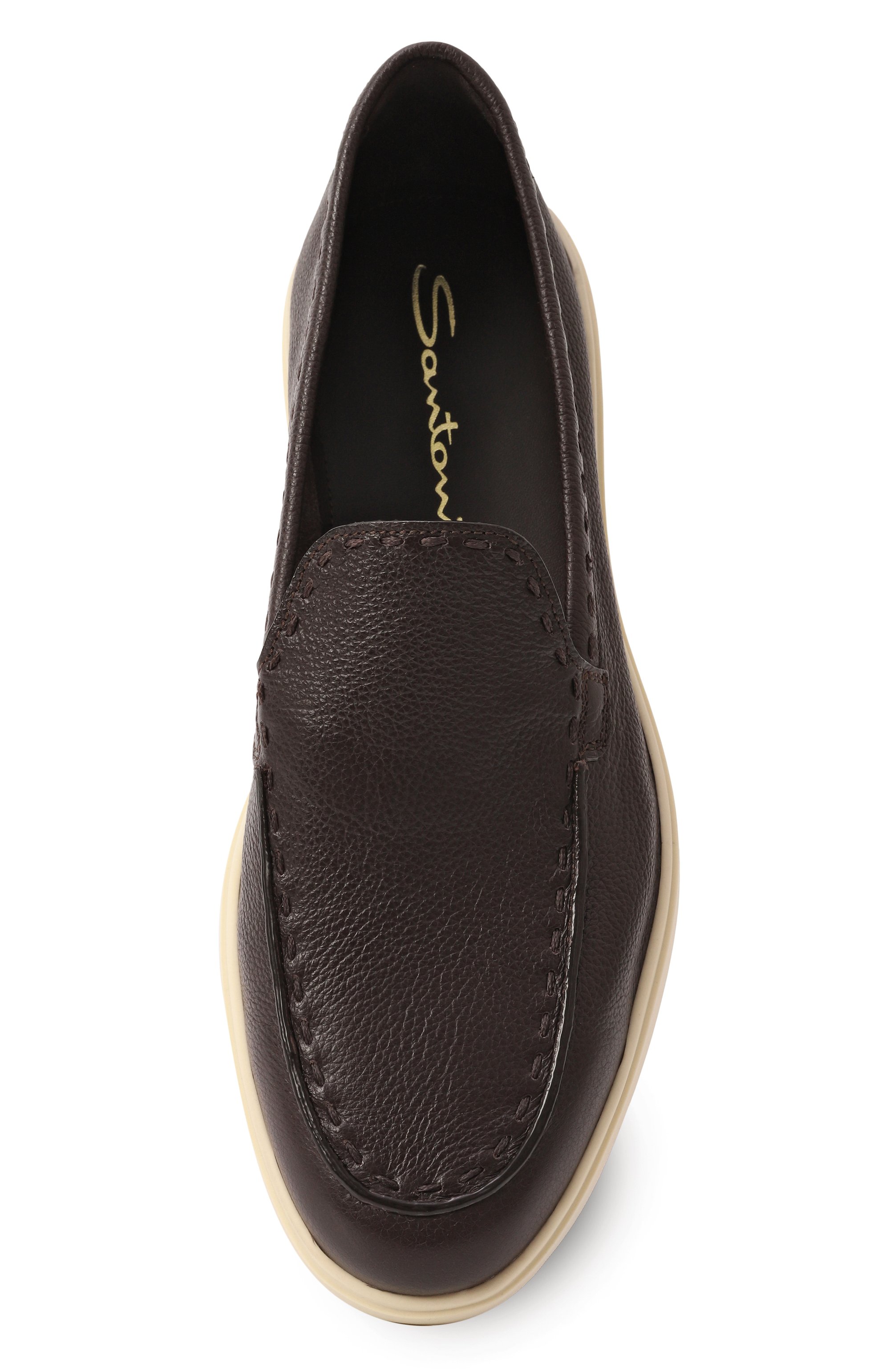 Кожаные лоферы SANTONI, арт. WUYG71436TISSWKA, фото 6