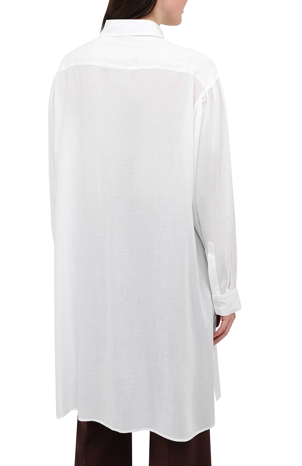 Рубашка YOHJI YAMAMOTO белого цвета по цене 69950 руб., арт. FB-B54-201, фото 4 Рубашка YOHJI YAMAMOTO, арт. FB-B54-201, фото 4