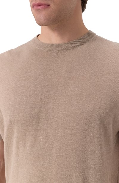 Джемпер изо льна и хлопка INLINUM бежевого цвета по цене 19250 руб., арт. S0FIA, фото 5 Джемпер изо льна и хлопка INLINUM, арт. S0FIA, фото 5