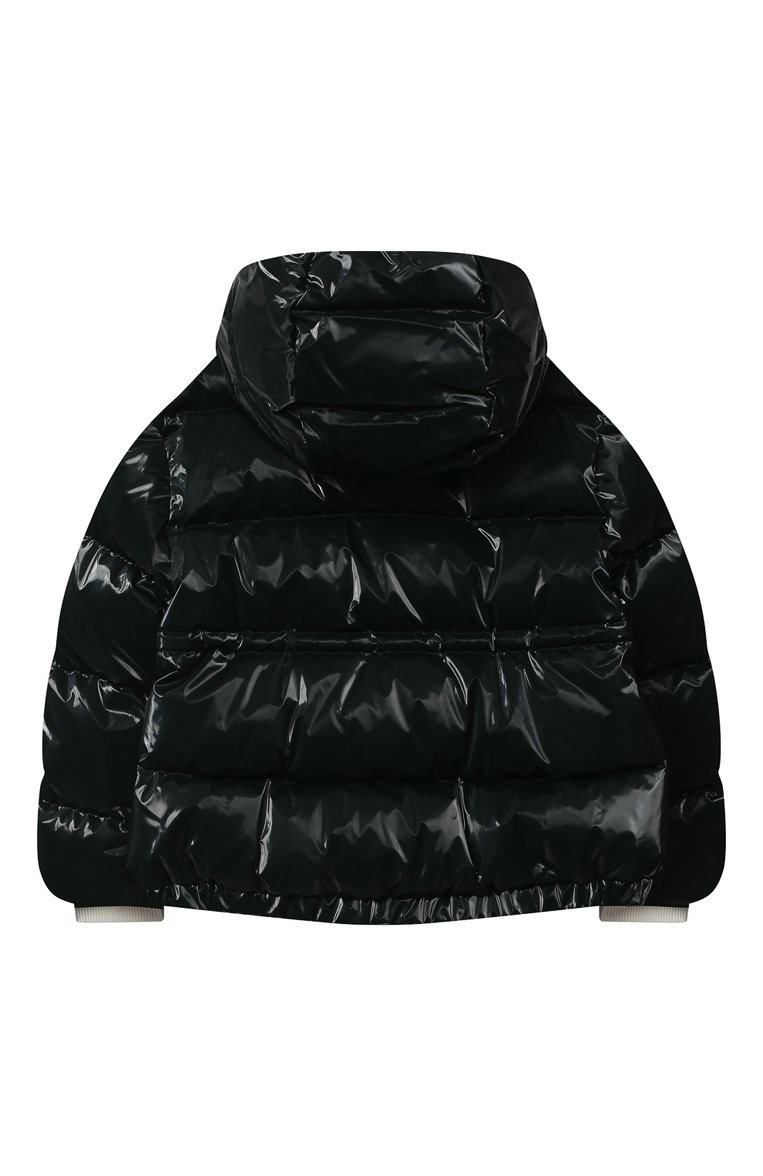 Детская пуховая куртка MONCLER темно-зеленого цвета, арт. F2-954-1A556-10-54AMD/12-14A | Фото 2 (Материал утеплителя: Пух и перо; Рукава: Длинные; Материал внешний: Синтетический материал; Материал подклада: Синтетический материал; Девочки Кросс-КТ: Пуховик-верхняя одежда; Кросс-КТ: Зима; Региональные ограничения белый список (Axapta Mercury): RU; Материал сплава: Проставлено; Драгоценные камни: Проставлено; Ростовка одежда: 12 лет | 152 см, 16 лет | 164 см)