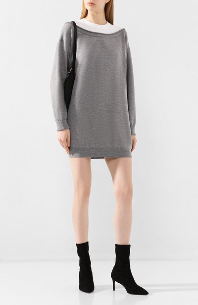 Шерстяное платье ALEXANDERWANG.T серого цвета по цене 55950 руб., арт. 4KC1206073, фото 2 Шерстяное платье ALEXANDERWANG.T, арт. 4KC1206073, фото 2