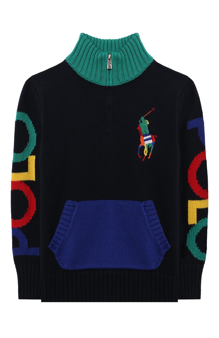 Детский хлопковый свитер POLO RALPH LAUREN разноцветного цвета, арт. 323846212 | Фото 1 (Материал внешний: Хлопок; Рукава: Длинные; Мальчики Кросс-КТ: Свитер-одежда; Ростовка одежда: 13 - 15 лет | 158 см, 10 - 11 лет | 140 - 146см, 9 лет | 134 см, 16 лет | 164 см)