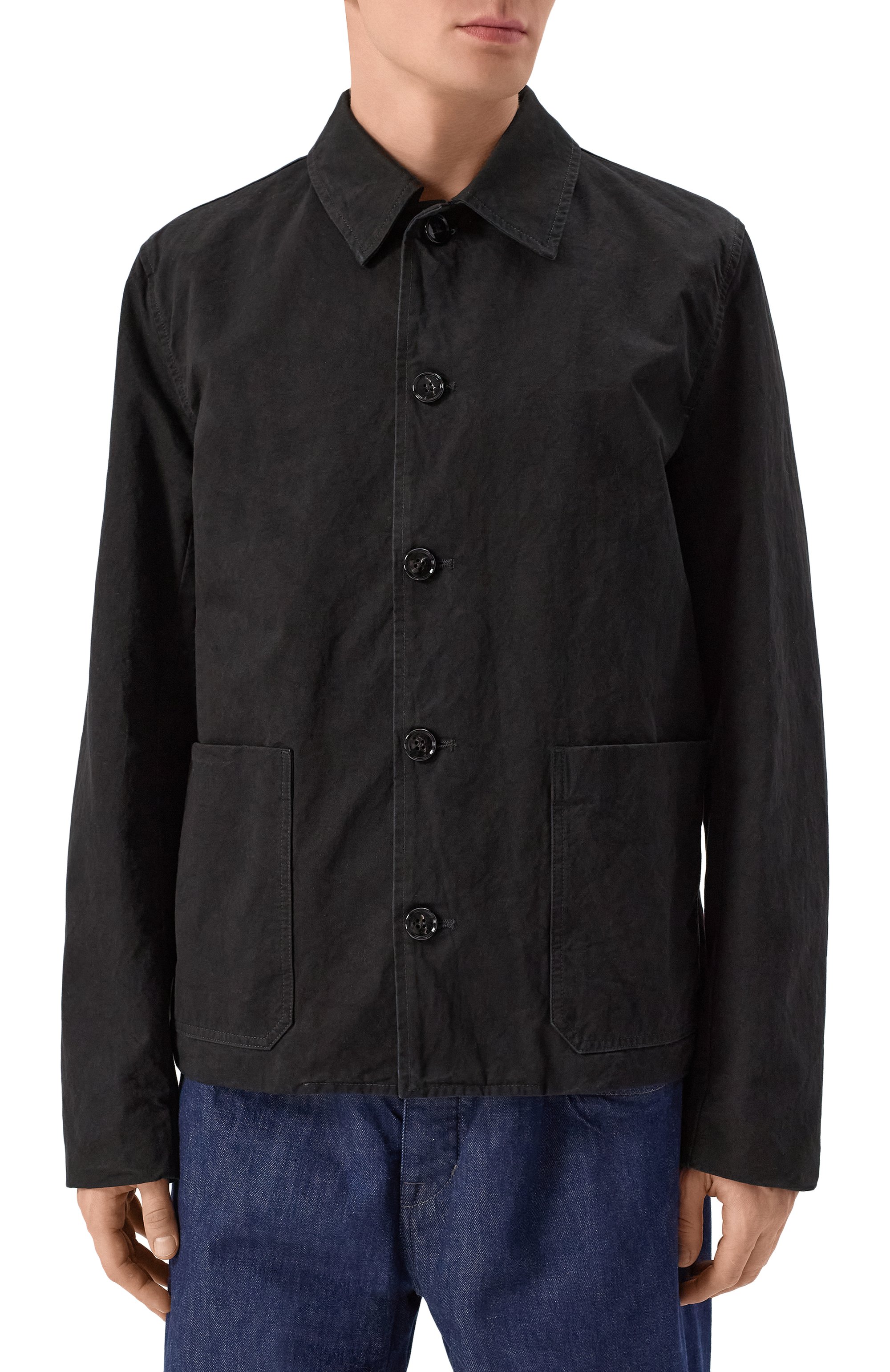 Хлопковая куртка-рубашк�а ANN DEMEULEMEESTER, арт. B0012449/FA559, фото 3