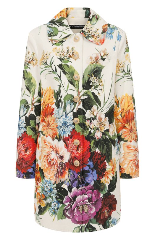 Пальто из хлопка и вискозы Dolce & Gabbana F0W4ET/FSRQU Разноцветный F0W4ET/FSRQU