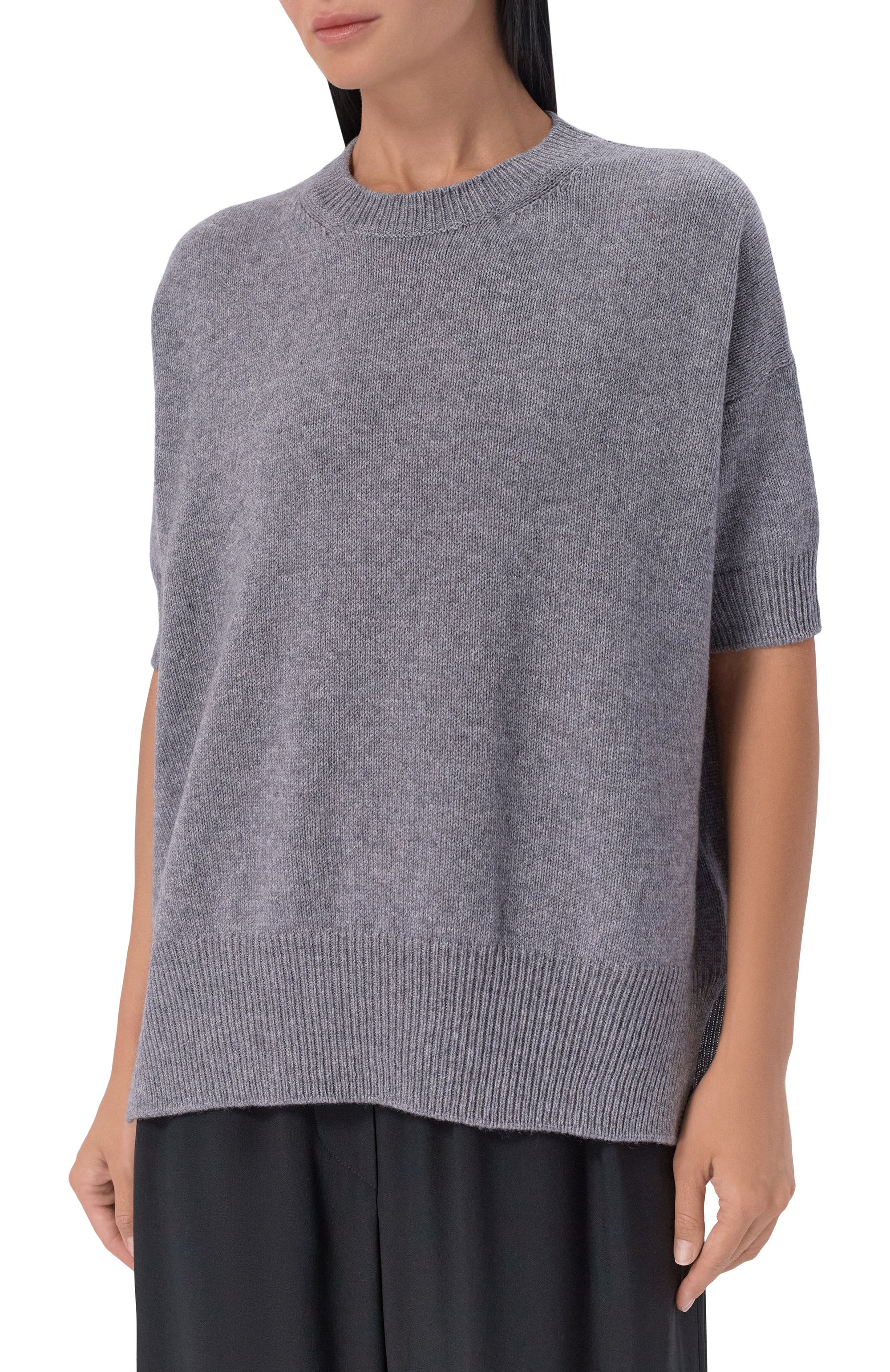 Кашемировый пуловер JIL SANDER серого цвета по цене 184000 руб., арт. J02GP0014/J13206, фото 3 Кашемировый пуловер JIL SANDER, арт. J02GP0014/J13206, фото 3