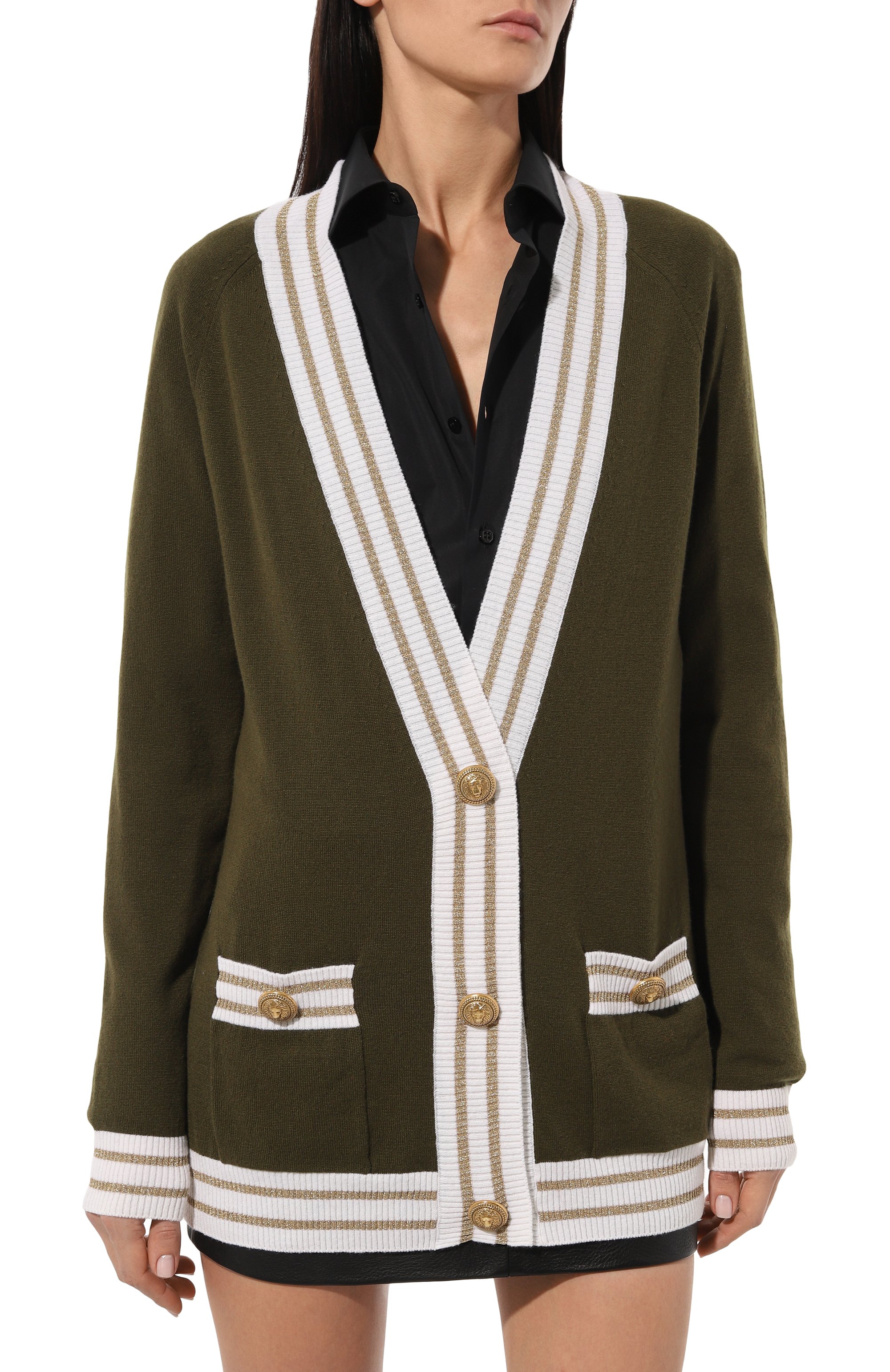 Кардиган из шерсти и кашемира BALMAIN, арт. AF1K0000KD97, фото 3