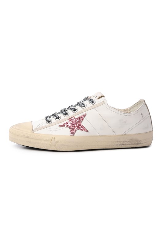 Комбинированные кеды V-Star Golden Goose Deluxe Brand GWF00129.F004576 Кремовый  GWF00129.F004576 Фото 4