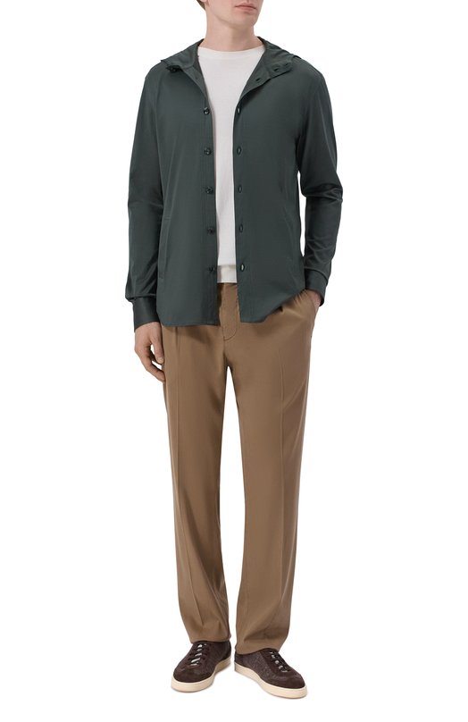 Брюки из лиоцелла Kiton UP1LACRK0609H Коричневый  UP1LACRK0609H Фото 2