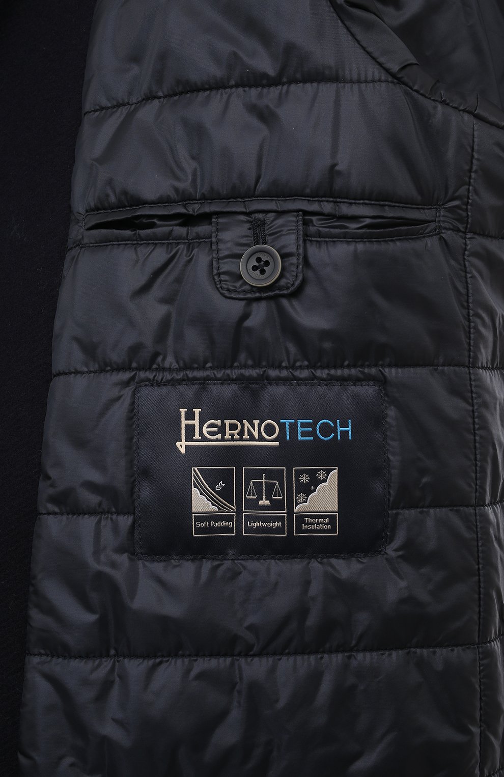 Шерстяное пальто с воротником из бобра HERNO, арт. CA0071U/39601, фото 6