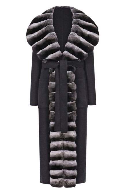 Женское кашемировое пальто с отделкой из шиншиллы MVST, арт. FTBPL-X1395-1CH