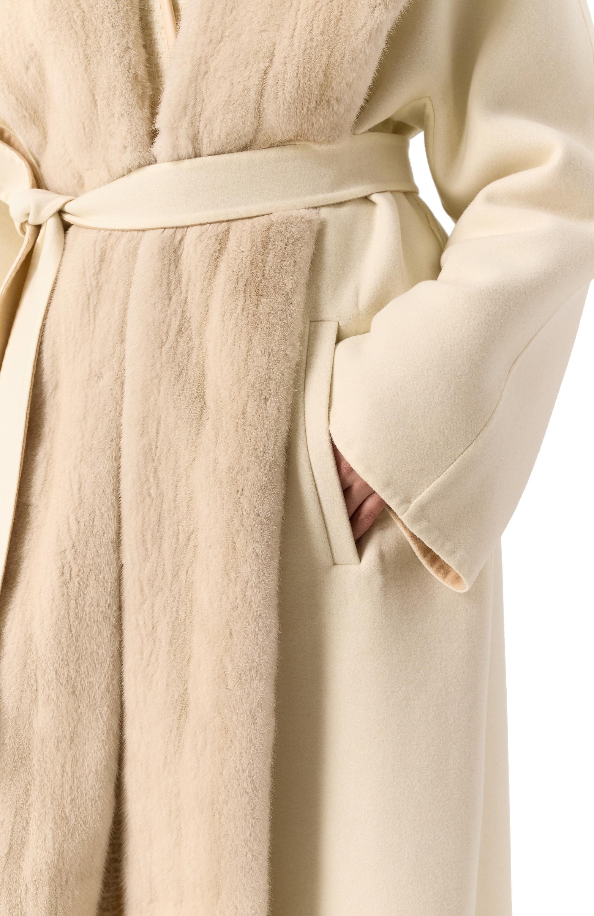 Шерстяное пальто с отделкой из норки MVST, арт. FTBPL-Y326V/DRG1520, фото 5