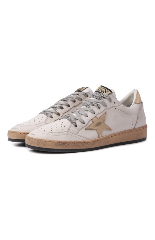 Кожаные кеды Ball Star Golden Goose Deluxe Brand GWF00117.F000783 Кремовый GWF00117.F000783