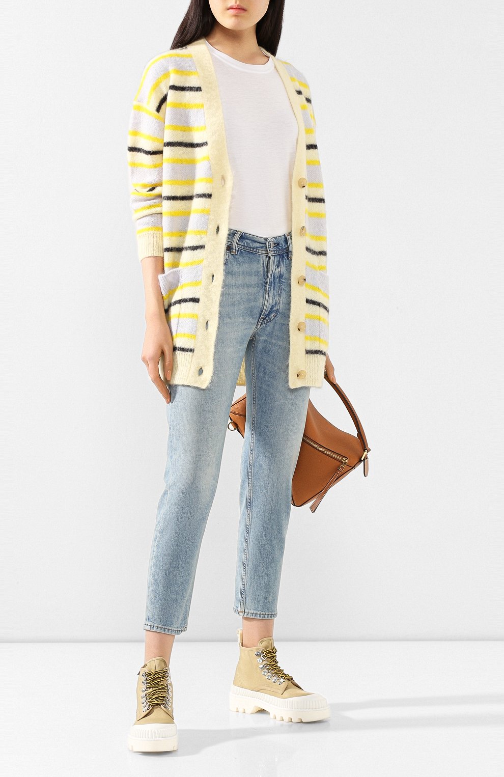 Кардиган ACNE STUDIOS желтого цвета по цене 38550 руб., арт. A60148/W, фото 2 Кардиган ACNE STUDIOS, арт. A60148/W, фото 2