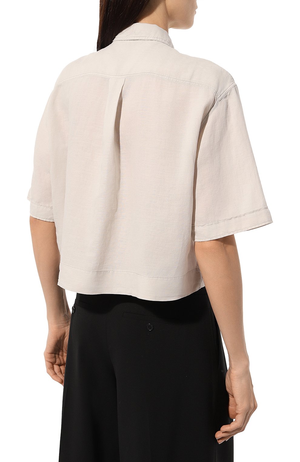 Рубашка изо льна и хлопка BRUNELLO CUCINELLI, арт. MD698B1304, фото 4