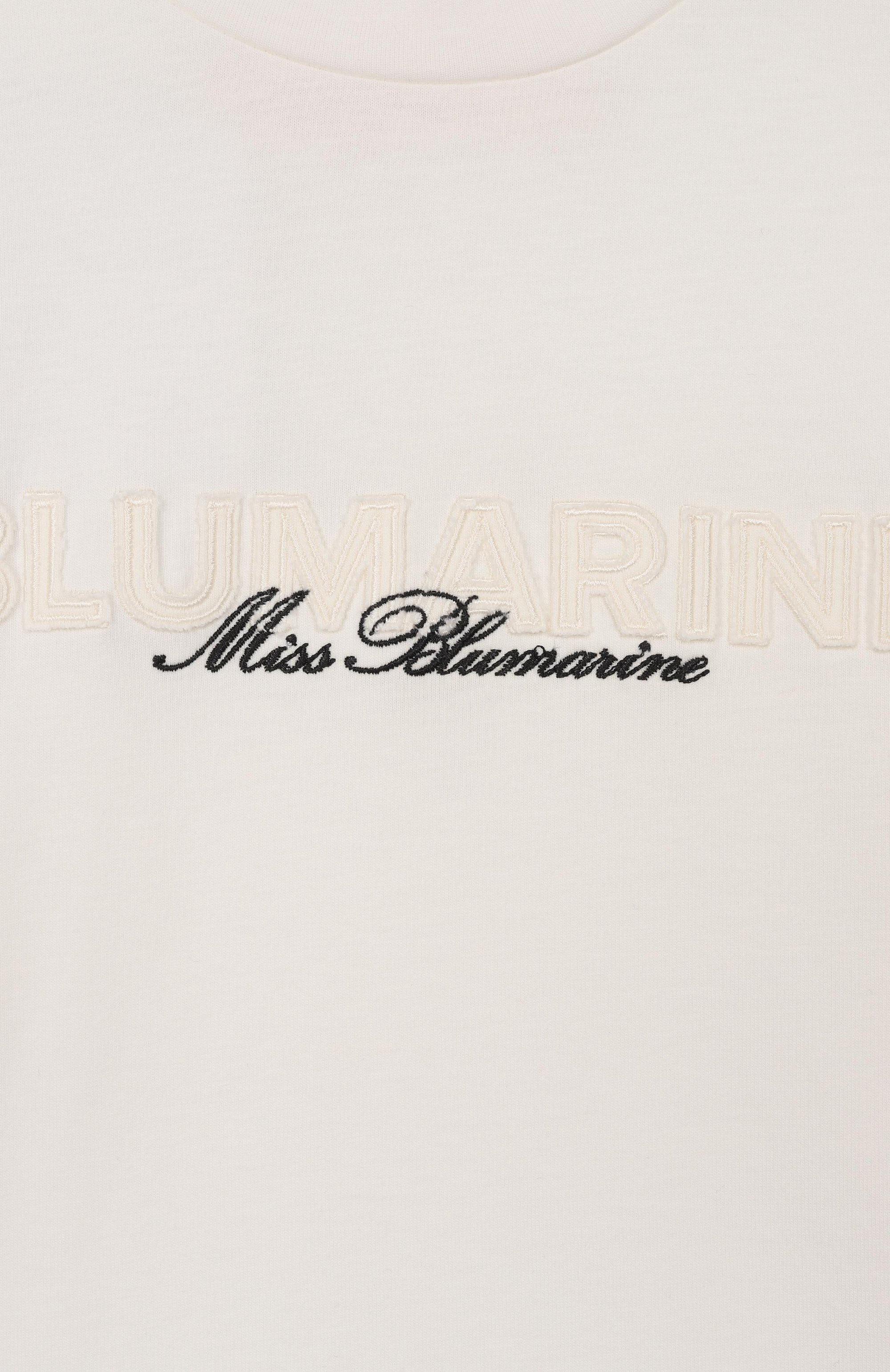 Хлопковая футболка BLUMARINE, арт. BFTS0250/JF031_001, фото 3