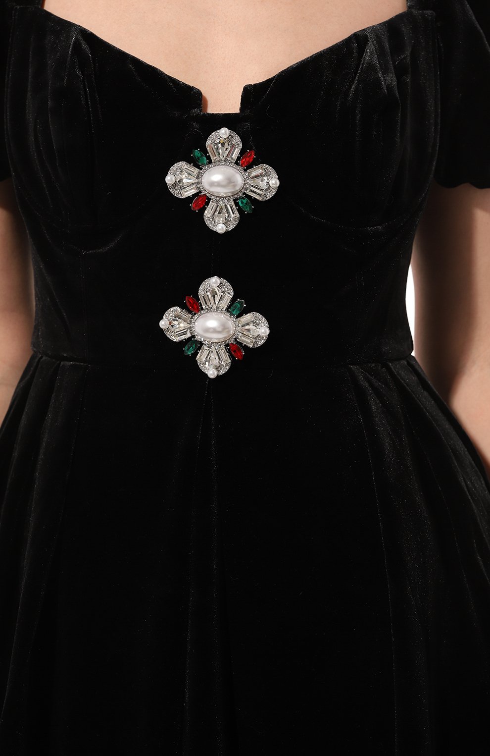 Бархатное платье SELF-PORTRAIT, арт. AW23-122S-B, фото 5