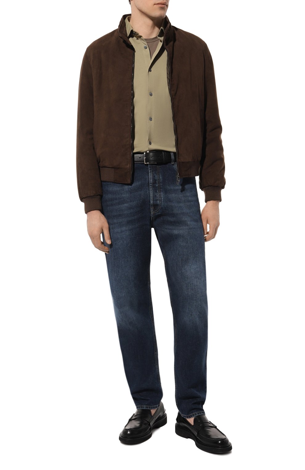 Джинсы iconic fit BRUNELLO CUCINELLI темно-синего цвета по цене 94250 руб., арт. M283P01090, фото 2 Джинсы iconic fit BRUNELLO CUCINELLI, арт. M283P01090, фото 2