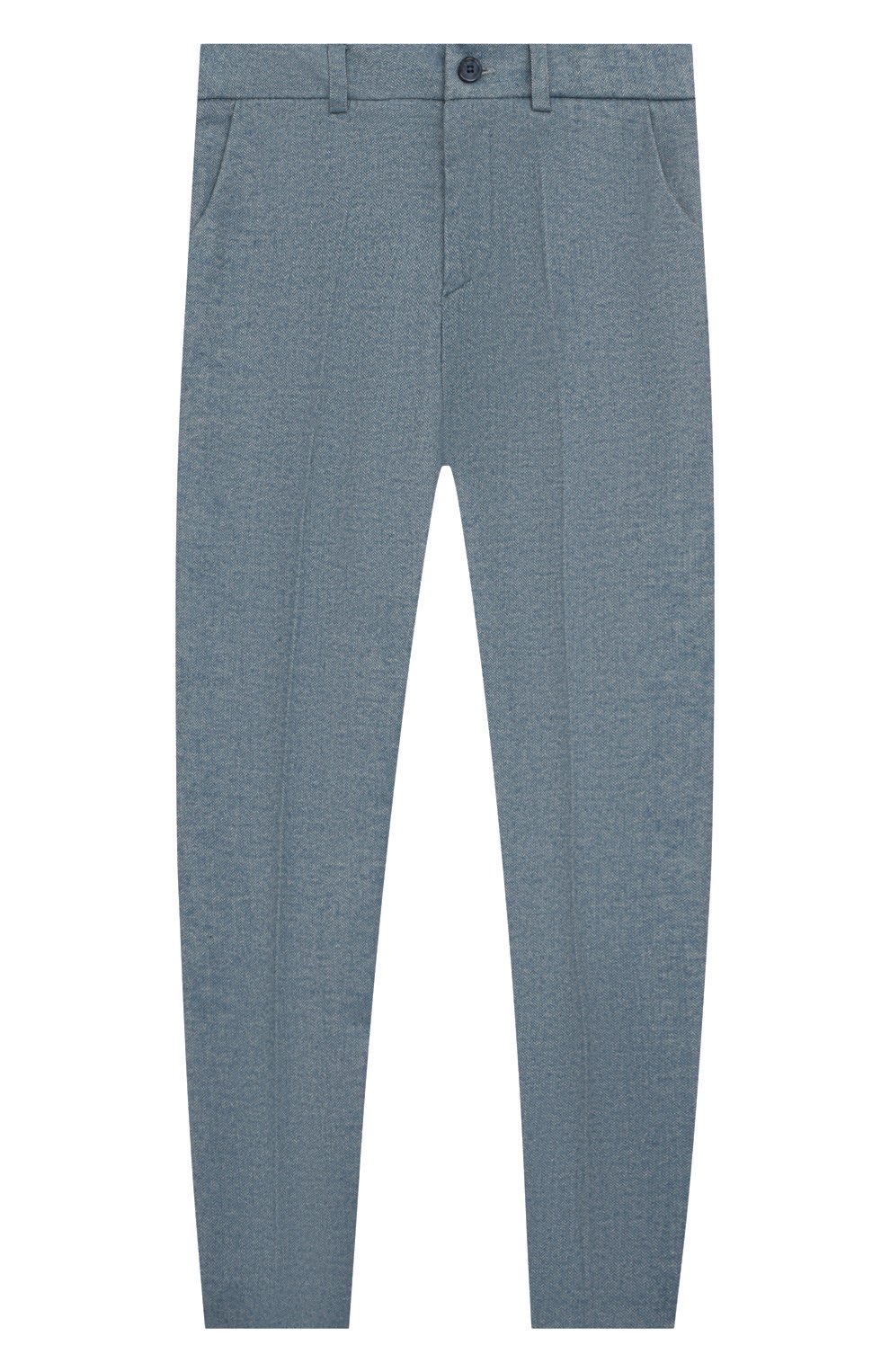 Хлопковые брюки ZHANNA & ANNA синего цвета по цене 8500 руб., арт. ZAOZ00000108, фото 1 Хлопковые брюки ZHANNA & ANNA, арт. ZAOZ00000108, фото 1