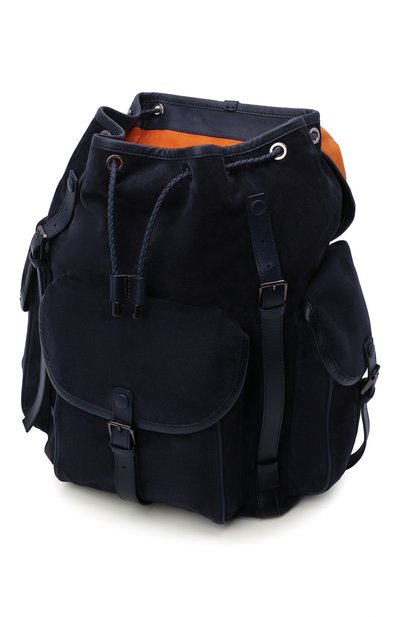 Замшевый рюкзак SANTONI темно-синего цвета по цене 241000 руб., арт. UIBBA2115M0-G2SEU60, фото 4 Замшевый рюкзак SANTONI, арт. UIBBA2115M0-G2SEU60, фото 4