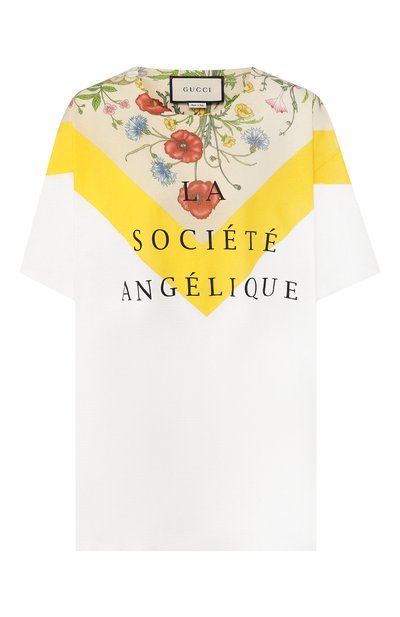 Женская хлопковая футболка GUCCI, арт. 539081/XJARH