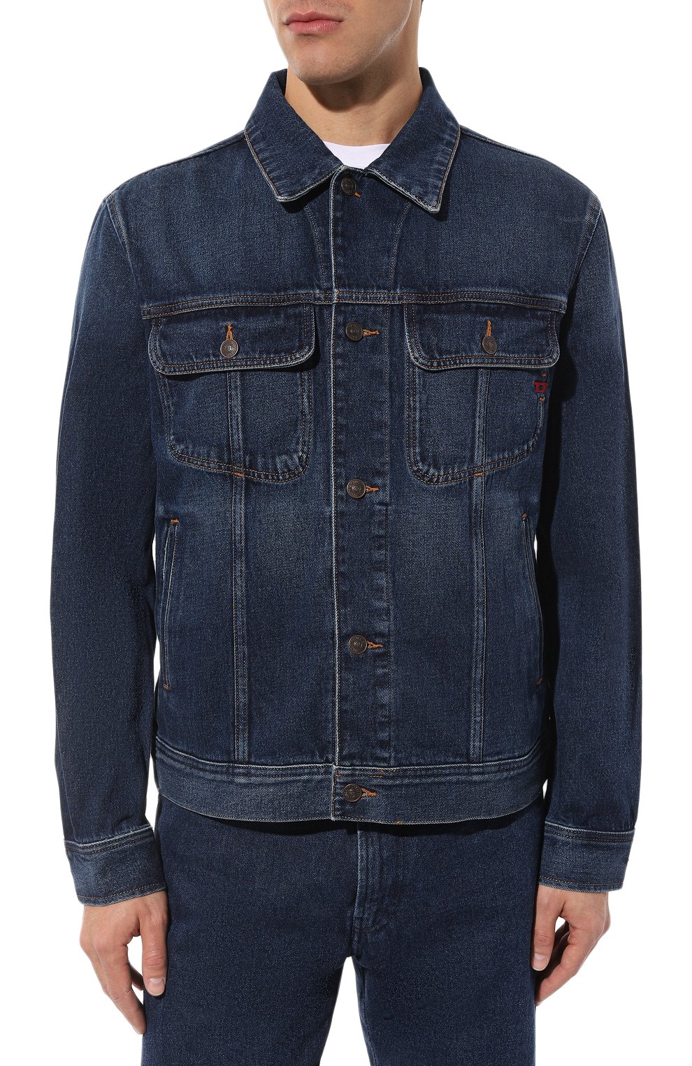 Джинсовая куртка DIESEL синего цвета по цене 31150 руб., арт. A03885/09B88, фото 3 Джинсовая куртка DIESEL, арт. A03885/09B88, фото 3