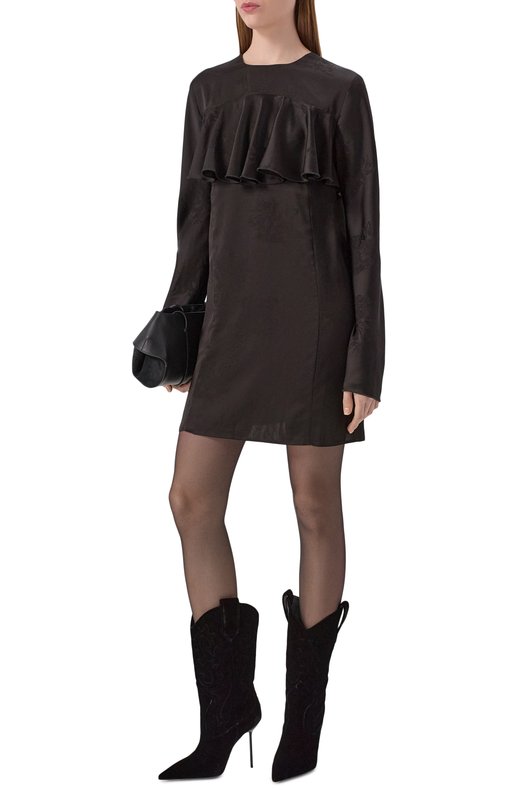 Бархатные полусапоги Lidia Western 105 Paris Texas PX1809/XVLV6 Чёрный  PX1809/XVLV6 Фото 3