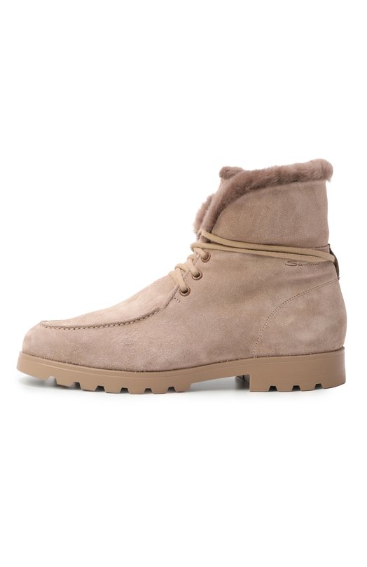 Замшевые ботинки Santoni WTDG71048TGRAPFR Бежевый  WTDG71048TGRAPFR Фото 4