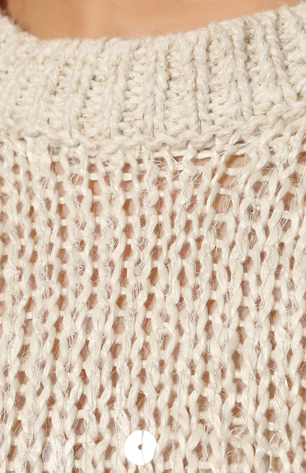 Пуловер из хлопка и льна BRUNELLO CUCINELLI, арт. MCY349100, фото 5