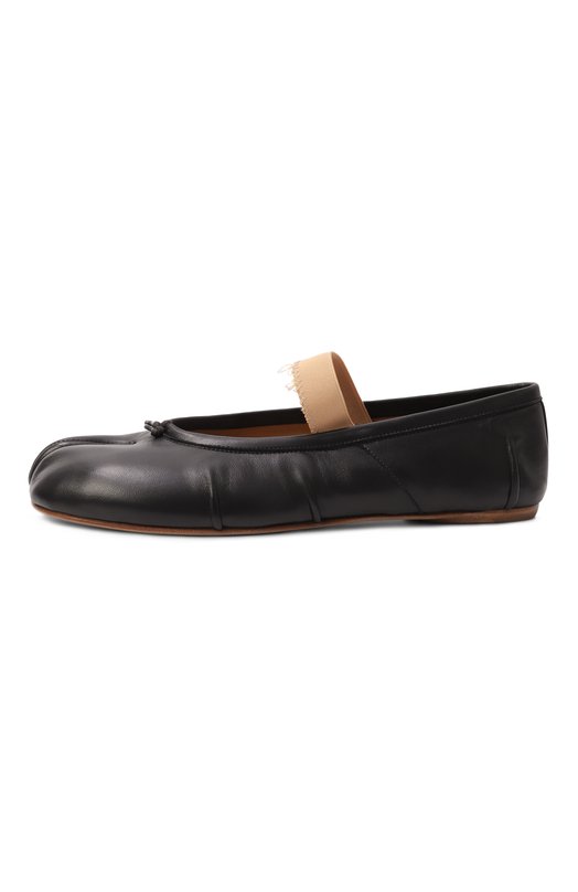 Кожаные балетки Tabi Maison Margiela S39WZ0104/P6853 Чёрный  S39WZ0104/P6853 Фото 4