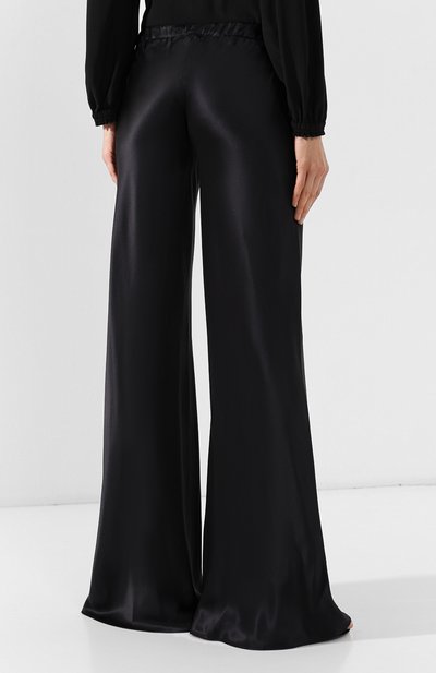 Шелковые брюки ROBERTO CAVALLI черного цвета по цене 64500 руб., арт. IQT220/SE001, фото 4 Шелковые брюки ROBERTO CAVALLI, арт. IQT220/SE001, фото 4