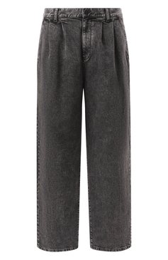 Мужские джинсы EMPORIO ARMANI темно-серого цвета, арт. 6D1P9P/1DZ9Z | Фото 1 (Материал сплава: Проставлено; Длина (брюки, джинсы): Стандартные; Драгоценные камни: Проставлено; Материал внешний: Деним, Хлопок; Силуэт М (брюки): Широкие; Кросс-КТ: Деним; Стили: Повседневный)