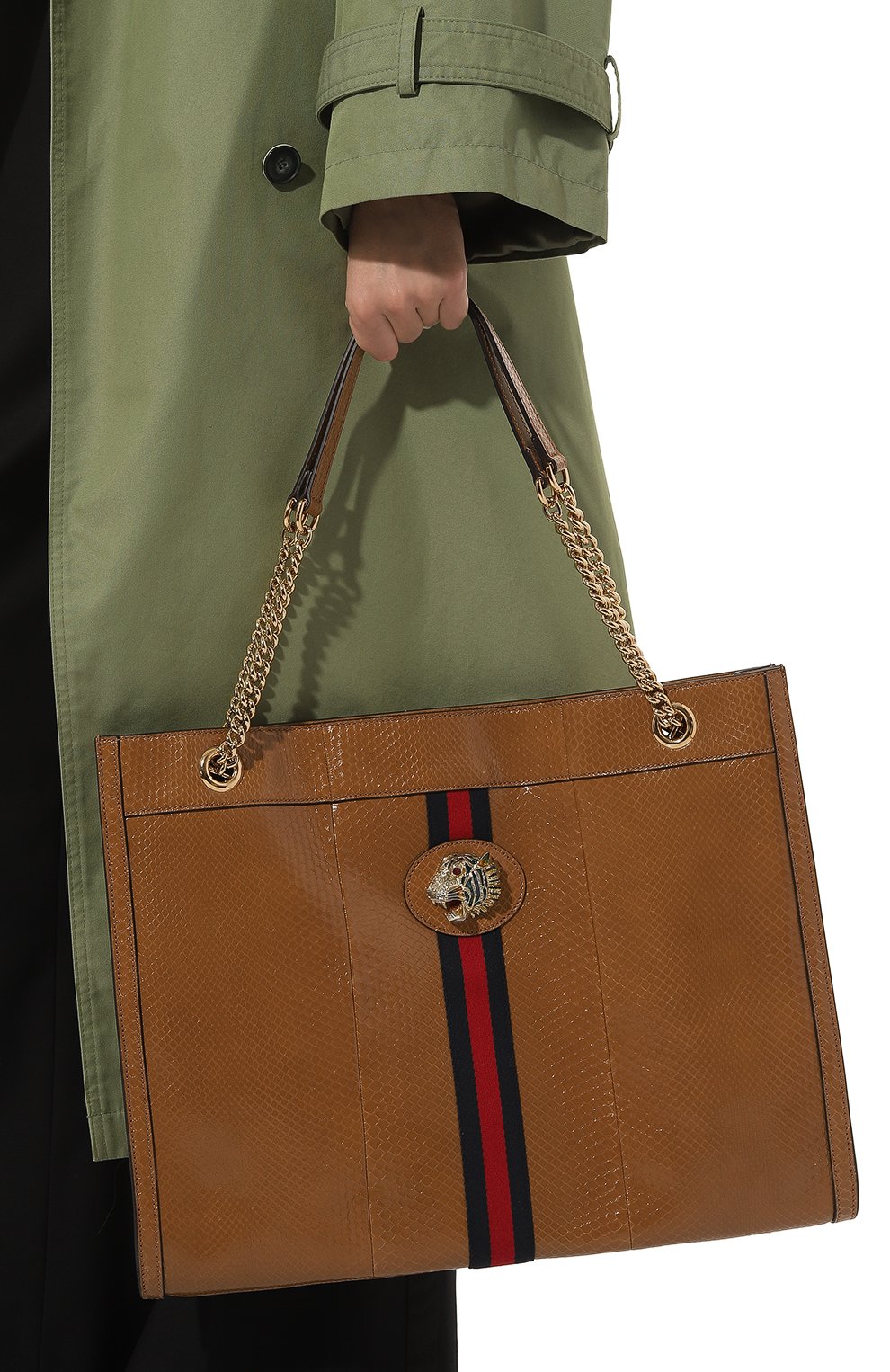 Сумка-тоут rajah large из кожи питона GUCCI, арт. 537219 LJMFX, фото 2