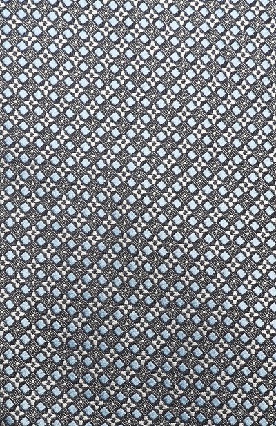 Шелковый галстук с узором ZEGNA голубого цвета по цене 17950 руб., арт. Z9E651XW, фото 3 Шелковый галстук с узором ZEGNA, арт. Z9E651XW, фото 3