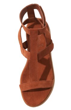 Женские кожаные сандалии efrosini ANCIENT GREEK SANDALS коричневого цвета, арт. EFR0SINI | Фото 6 (Подошва: Платформа; Материал внутренний: Натуральная кожа; Материал сплава: Проставлено; Драгоценные камни: Проставлено)