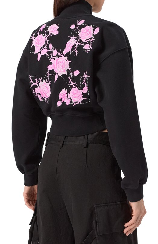 Хлопковая толстовка Off-White 0WBE006S25FLE001 Чёрный  0WBE006S25FLE001 Фото 5