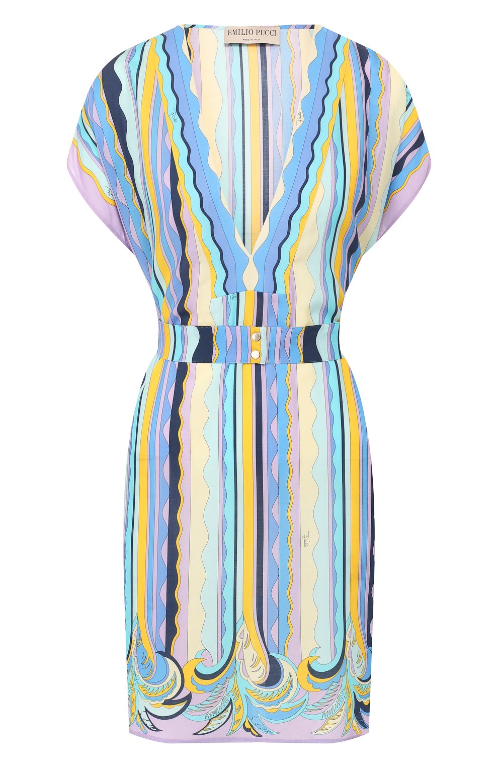 Туника с поясом EMILIO PUCCI голубого цвета по цене 44950 руб., арт. 9HWG20/9H828, фото 1 Туника с поясом EMILIO PUCCI, арт. 9HWG20/9H828, фото 1